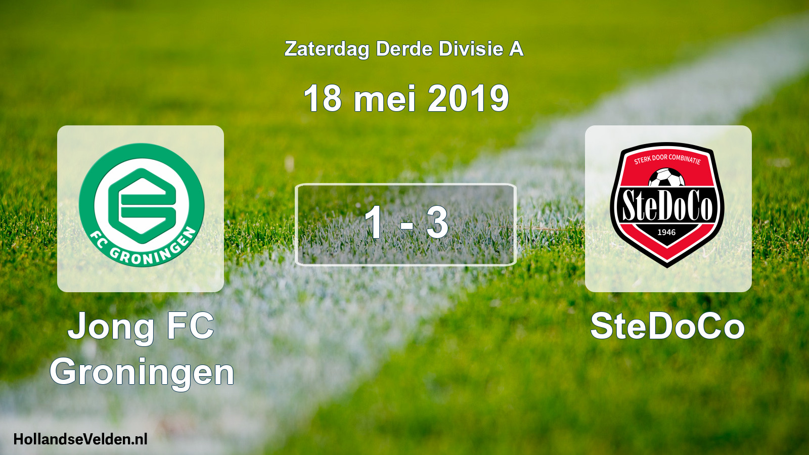 Total number of matches played: Jong FC Groningen - SteDoCo 1 - 3 (18 May 2019)
