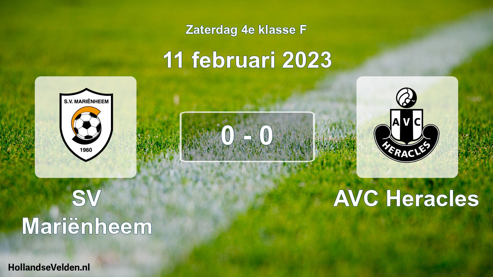 Total number of matches played: SV Mariënheem - AVC Heracles 0 - 0 (11 February 2023)