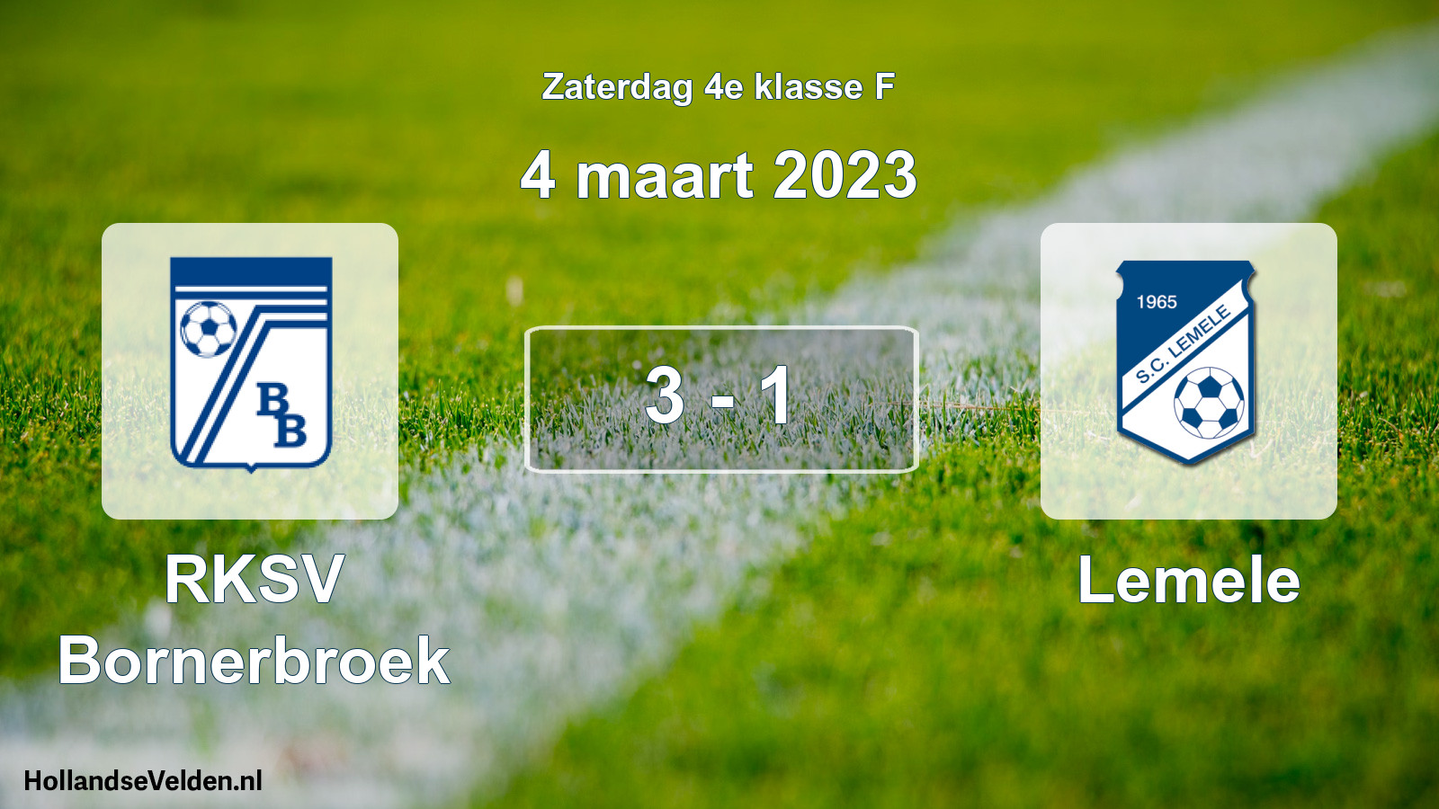 Total number of matches played: RKSV Bornerbroek - Lemele 3 - 1 (4 March 2023)