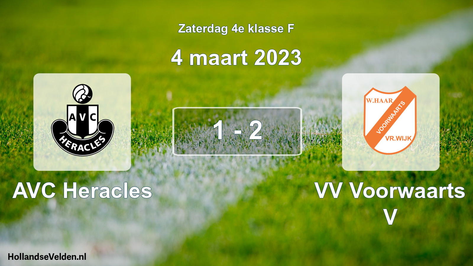 Total number of matches played: AVC Heracles - VV Voorwaarts V 1 - 2 (4 March 2023)