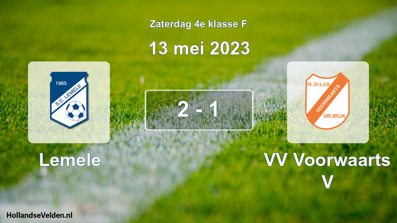 Total number of matches played: Lemele - VV Voorwaarts V 2 - 1 (13 May 2023)