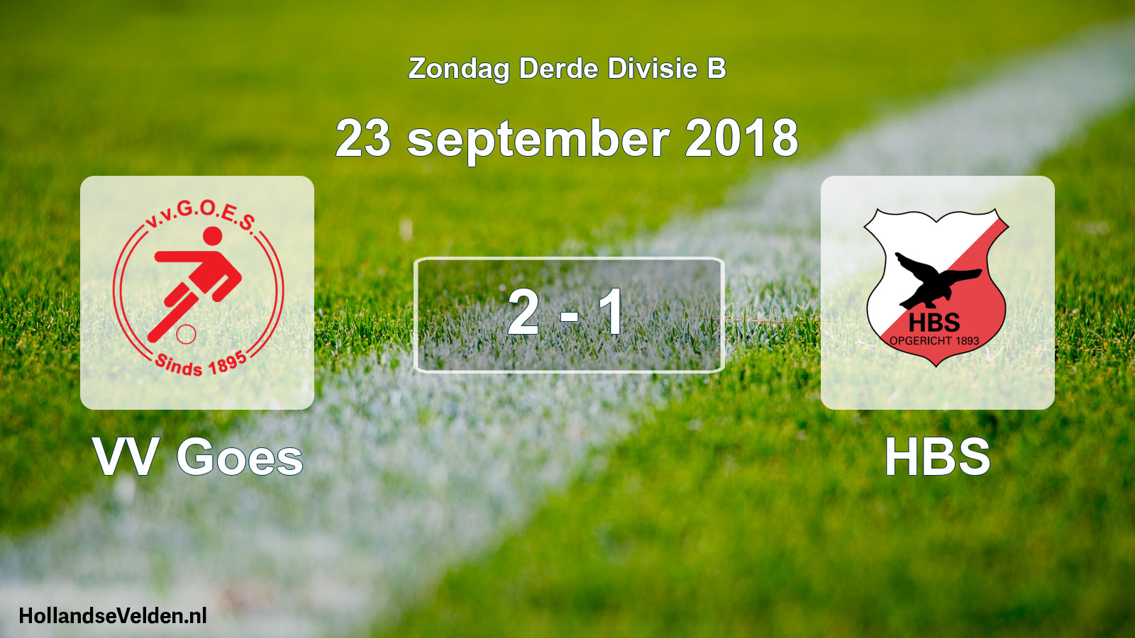 Total number of matches played: VV Goes - HBS 2 - 1 (23 September 2018)