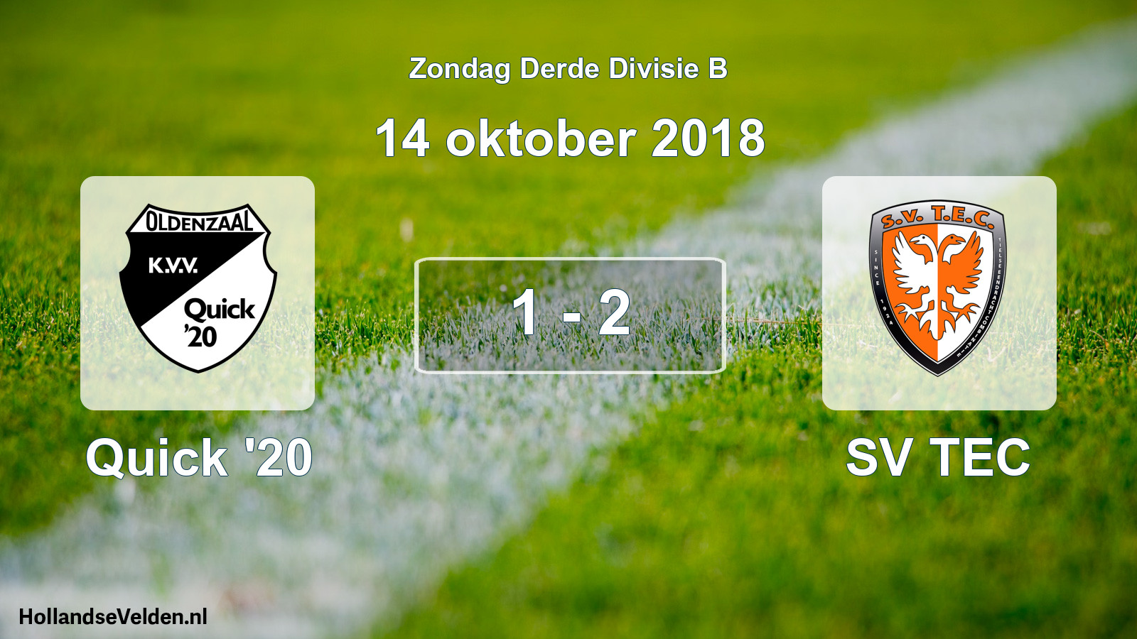 Total number of matches played: Quick '20 - SV TEC 1 - 2 (14 October 2018)