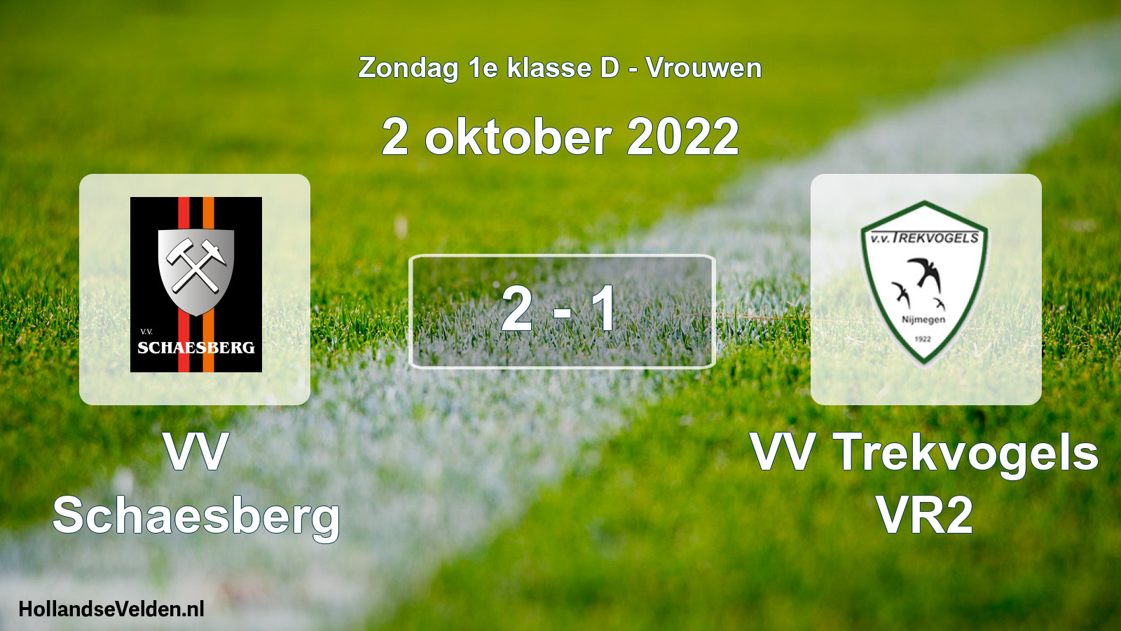 Gespeelde wedstrijd: VV Schaesberg - VV Trekvogels VR2 2 - 1 (2 oktober 2022)