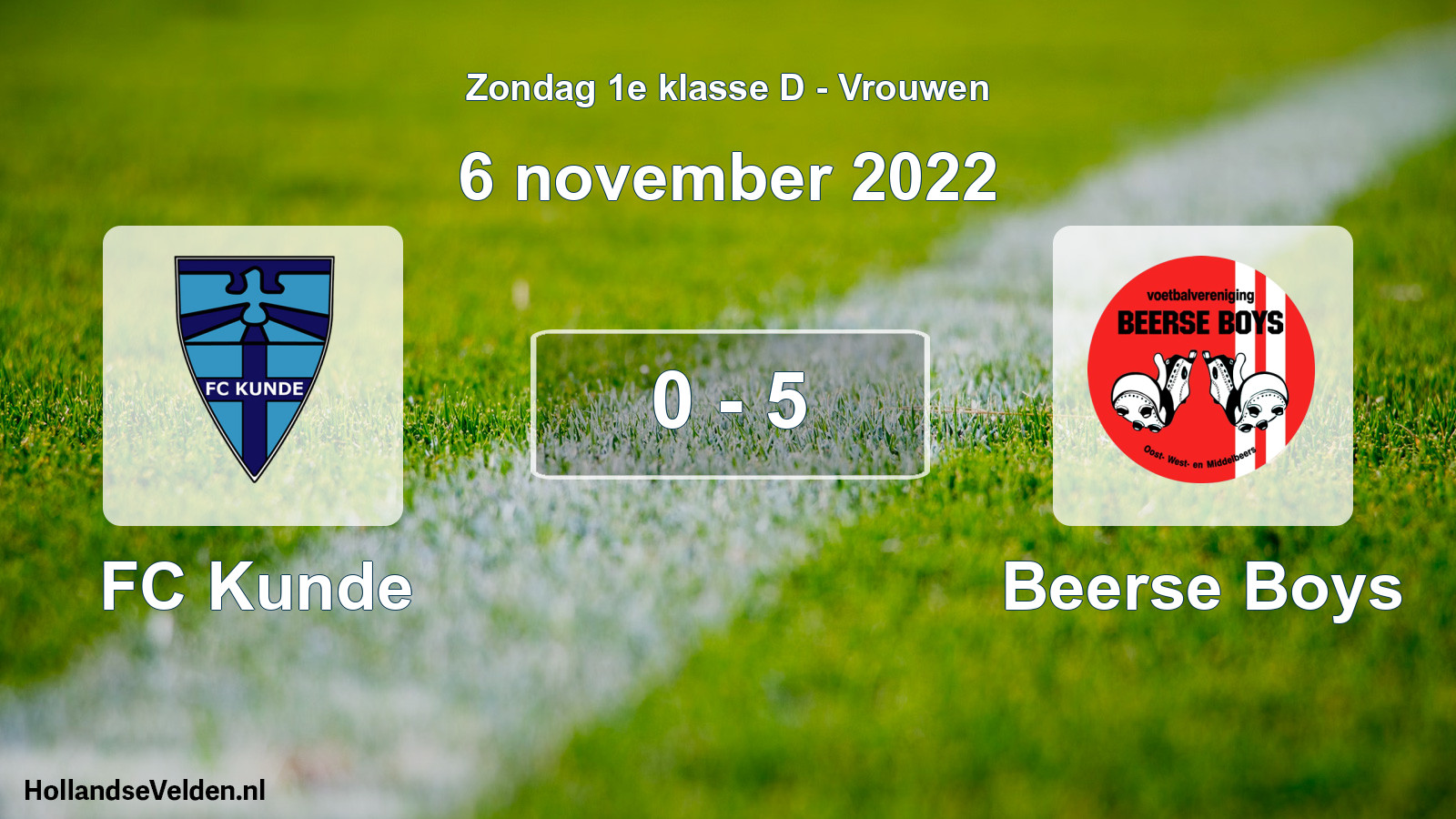 Total number of matches played: FC Kunde - Beerse Boys 0 - 5 (6 November 2022)