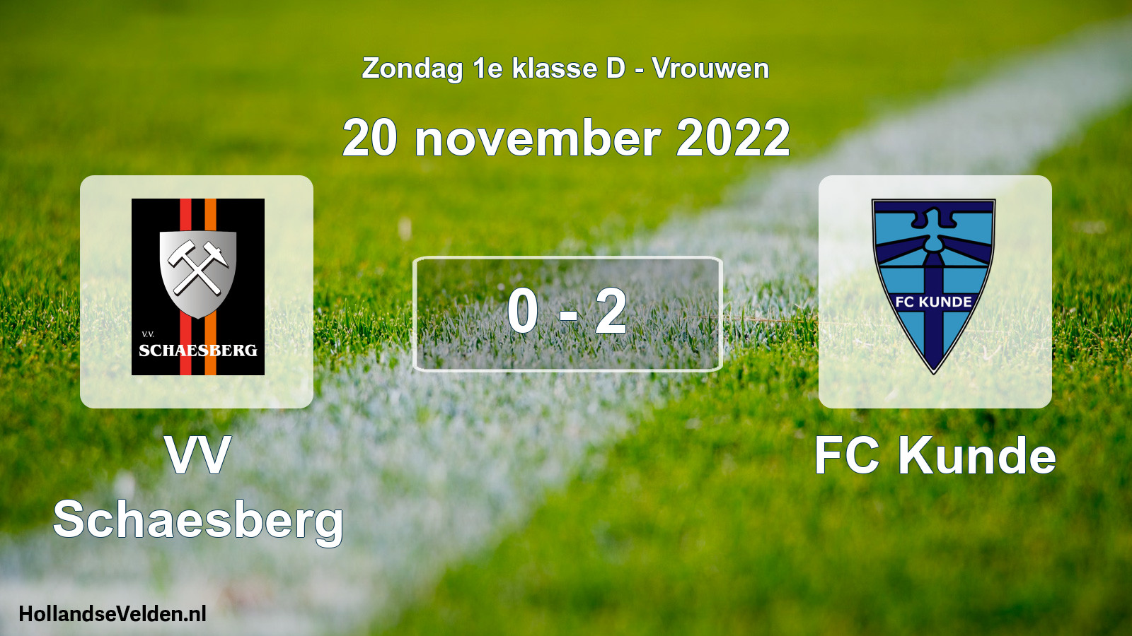 Gespeelde wedstrijd: VV Schaesberg - FC Kunde 0 - 2 (20 november 2022)