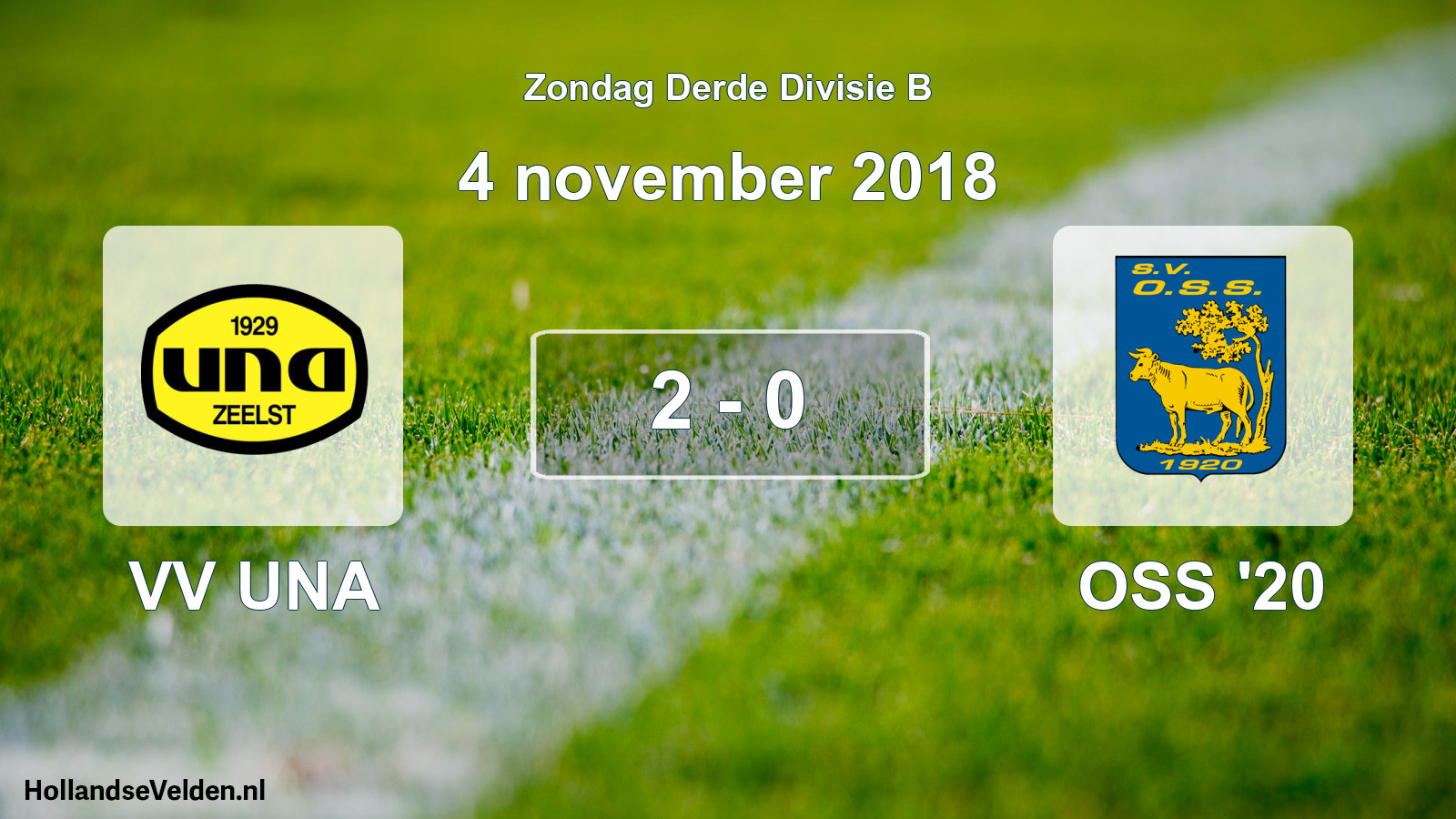 Total number of matches played: VV UNA - OSS '20 2 - 0 (4 November 2018)