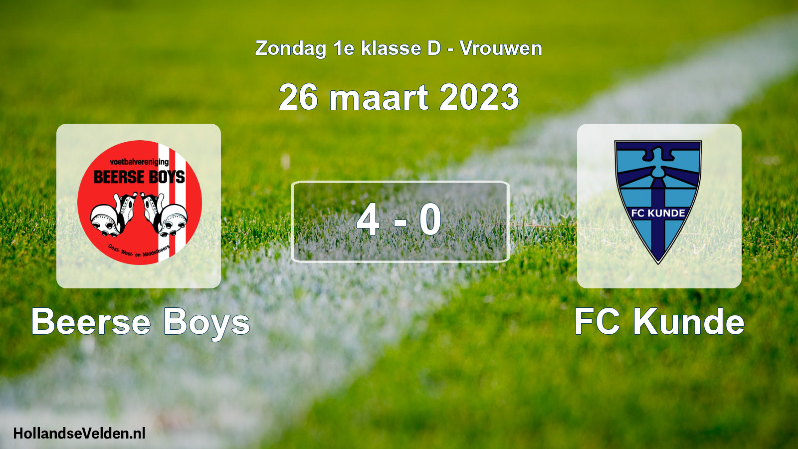 Total number of matches played: Beerse Boys - FC Kunde 4 - 0 (26 March 2023)
