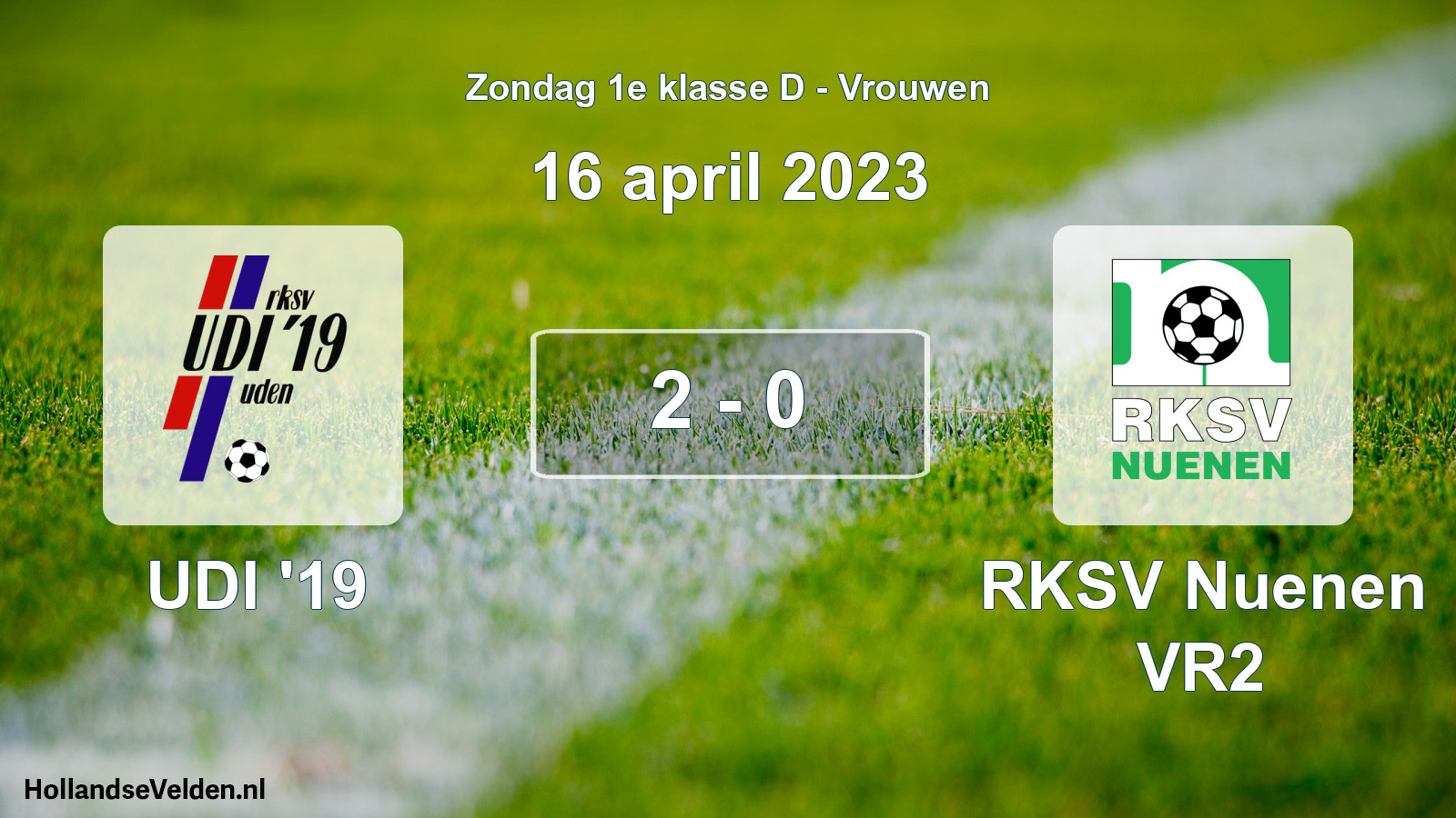 Total number of matches played: UDI '19 - RKSV Nuenen VR2 2 - 0 (16 April 2023)