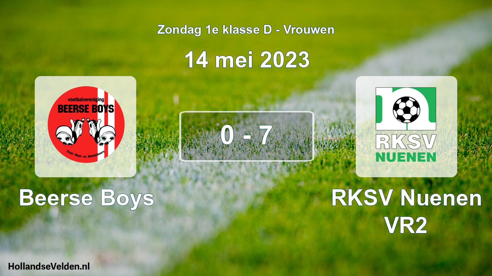 Gespeelde wedstrijd: Beerse Boys - RKSV Nuenen VR2 0 - 7 (14 mei 2023)