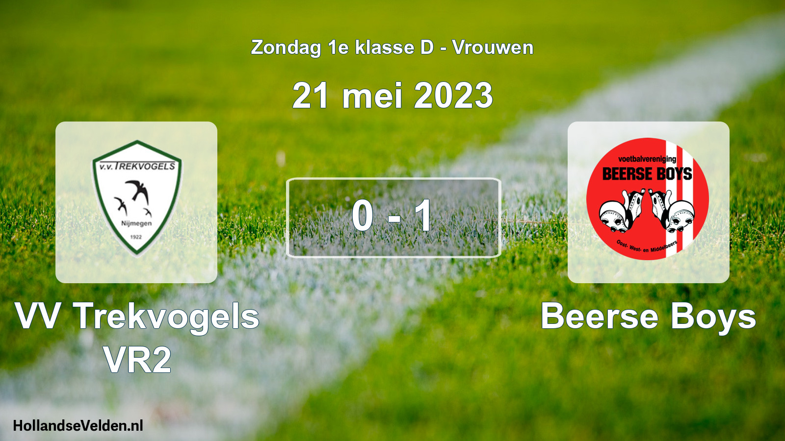 Total number of matches played: VV Trekvogels VR2 - Beerse Boys 0 - 1 (21 May 2023)