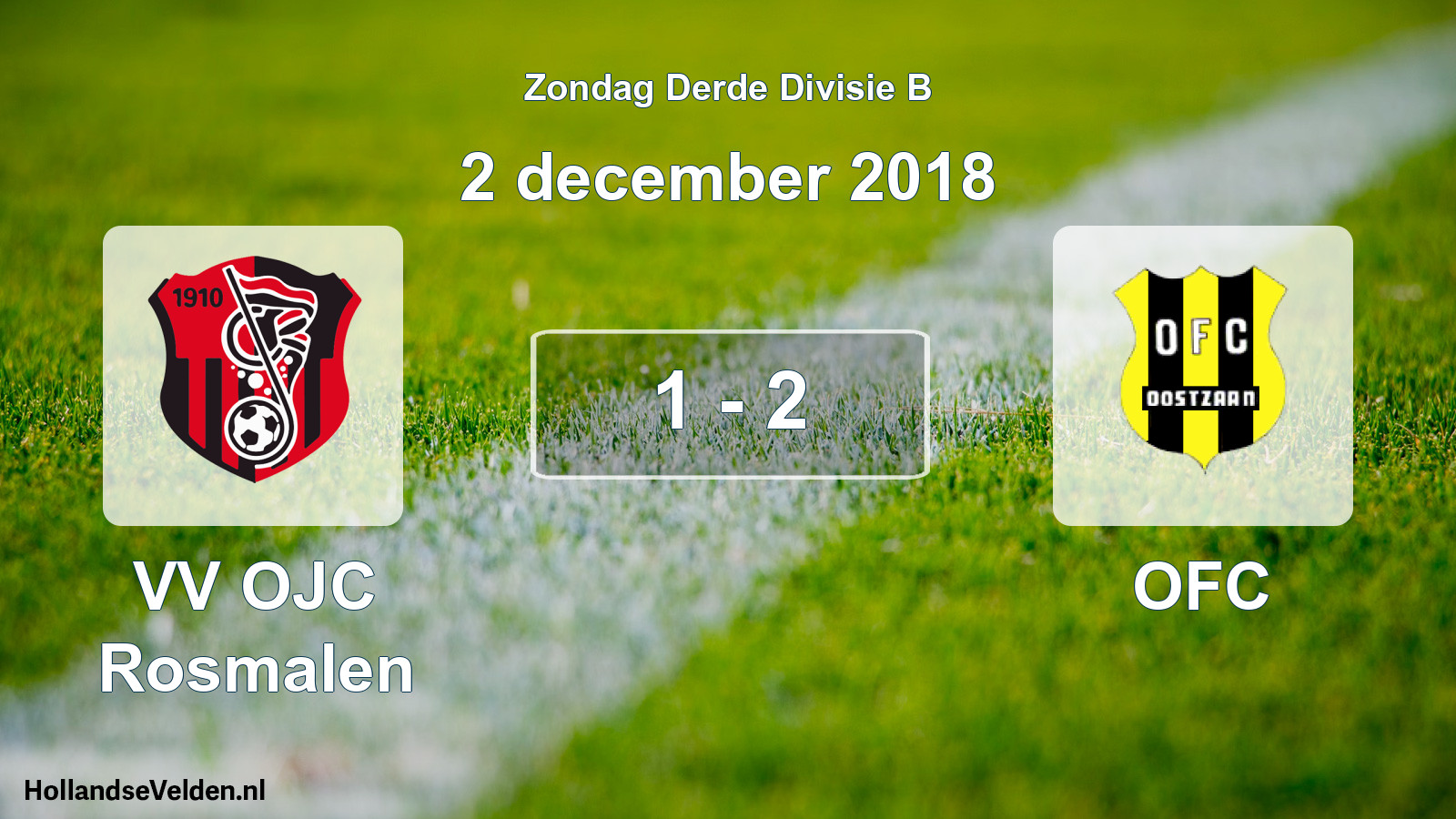 Total number of matches played: VV OJC Rosmalen - OFC 1 - 2 (2 December 2018)