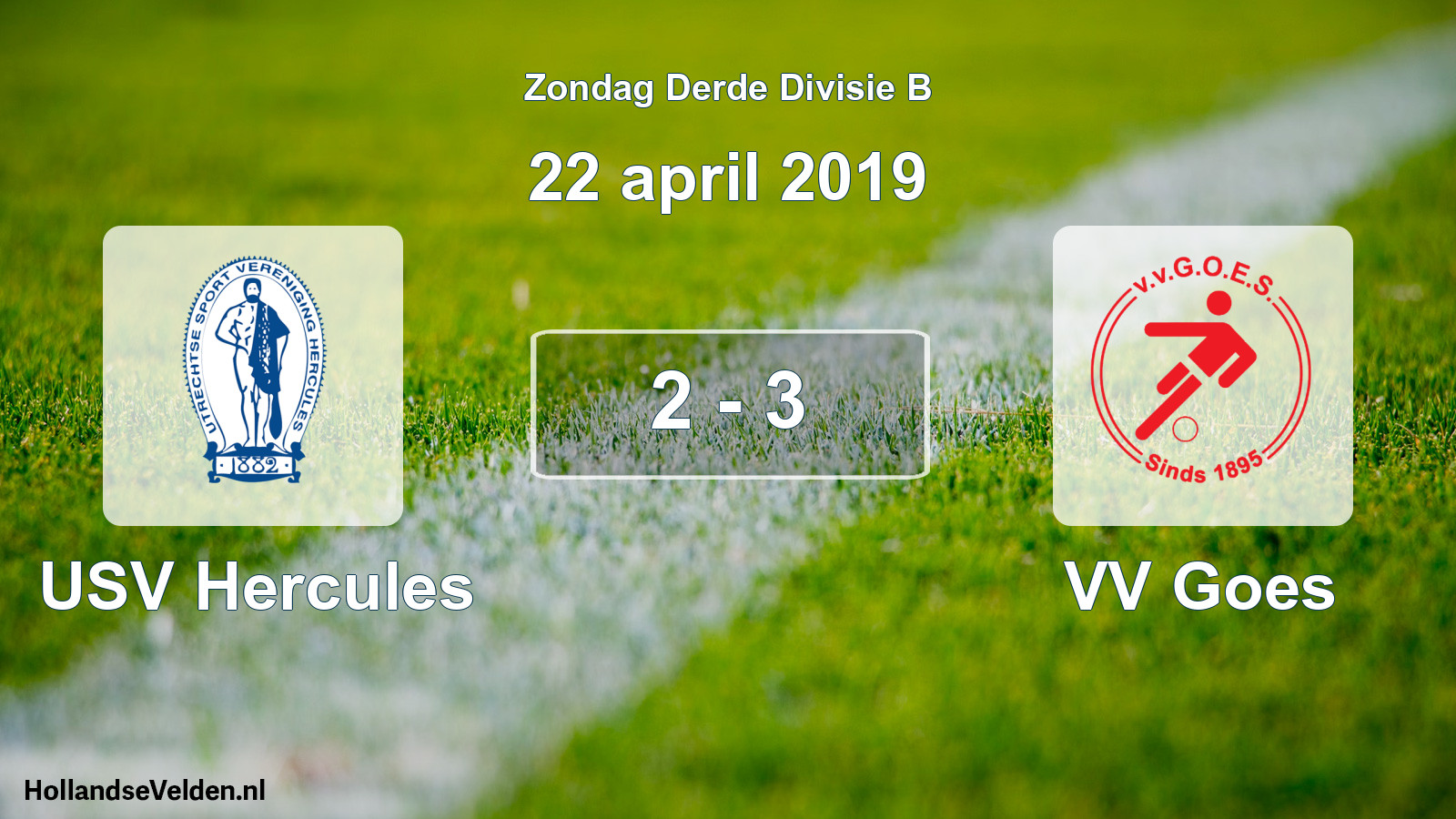 Total number of matches played: USV Hercules - VV Goes 2 - 3 (22 April 2019)