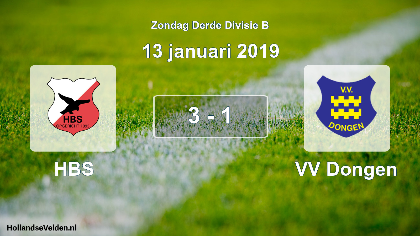Total number of matches played: HBS - VV Dongen 3 - 1 (13 January 2019)