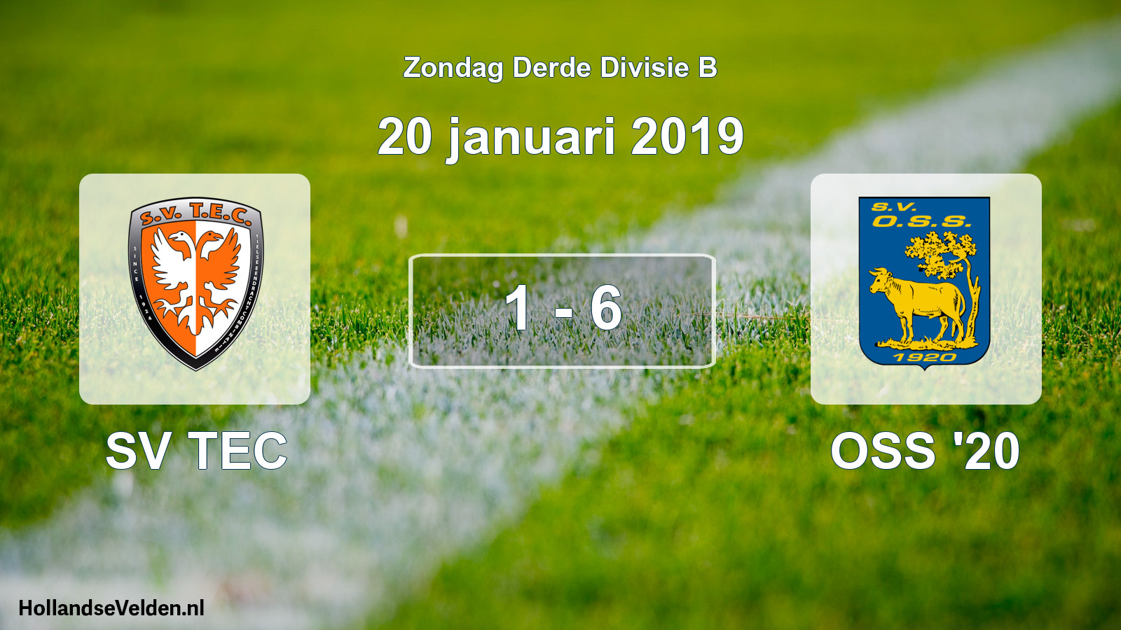 Total number of matches played: SV TEC - OSS '20 1 - 6 (20 January 2019)