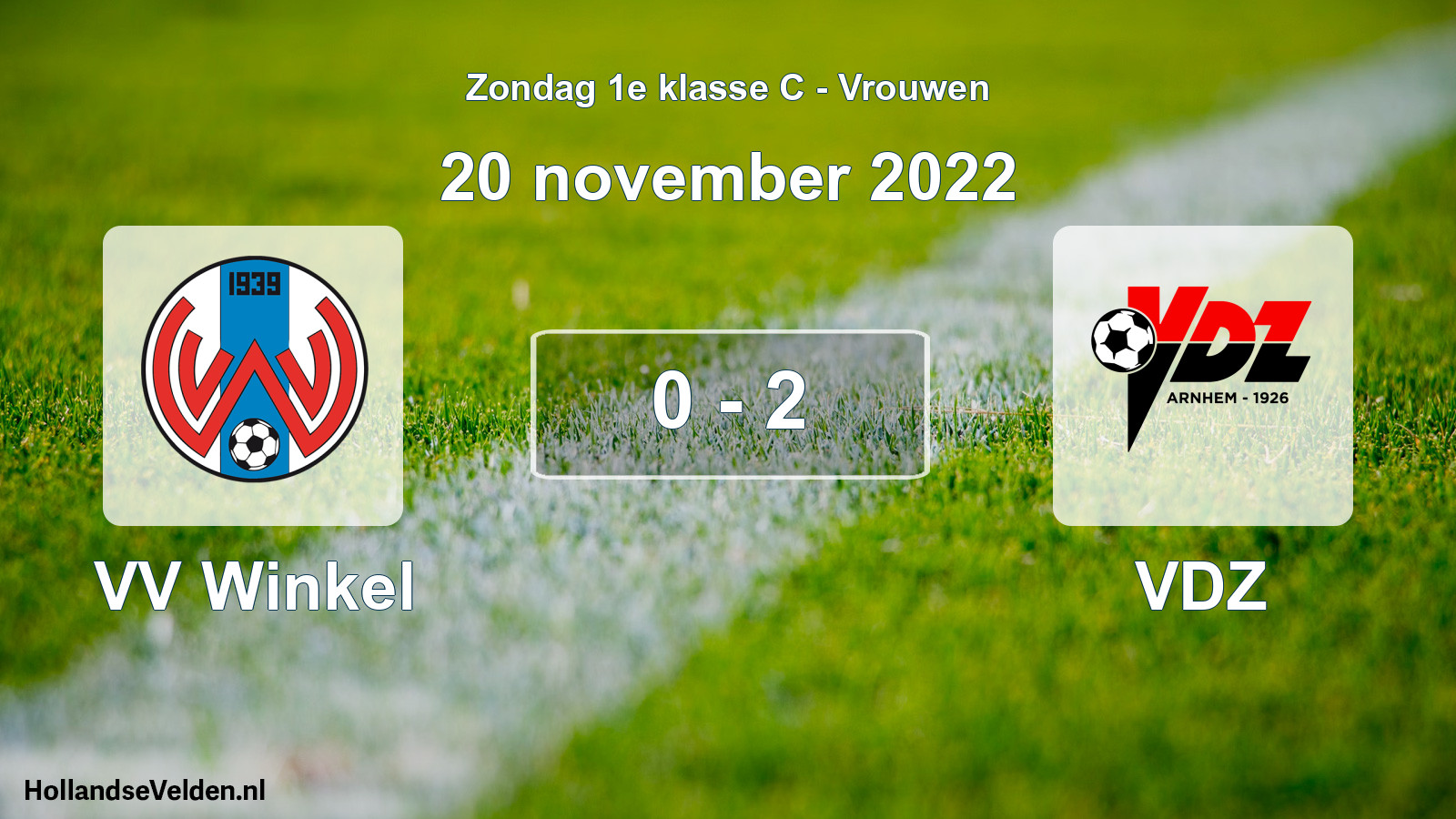 Total number of matches played: VV Winkel - VDZ 0 - 2 (20 November 2022)