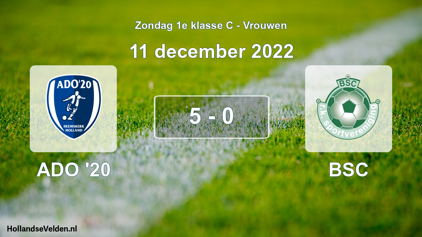 Total number of matches played: ADO '20 - BSC 5 - 0 (11 December 2022)