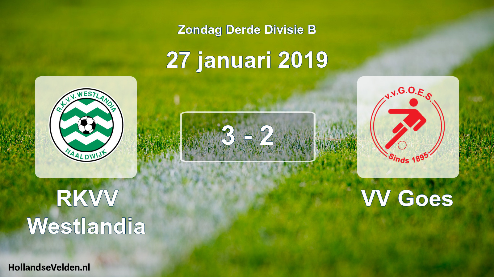 Total number of matches played: RKVV Westlandia - VV Goes 3 - 2 (27 January 2019)