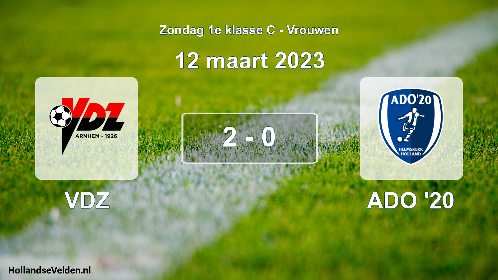 Total number of matches played: VDZ - ADO '20 2 - 0 (12 March 2023)