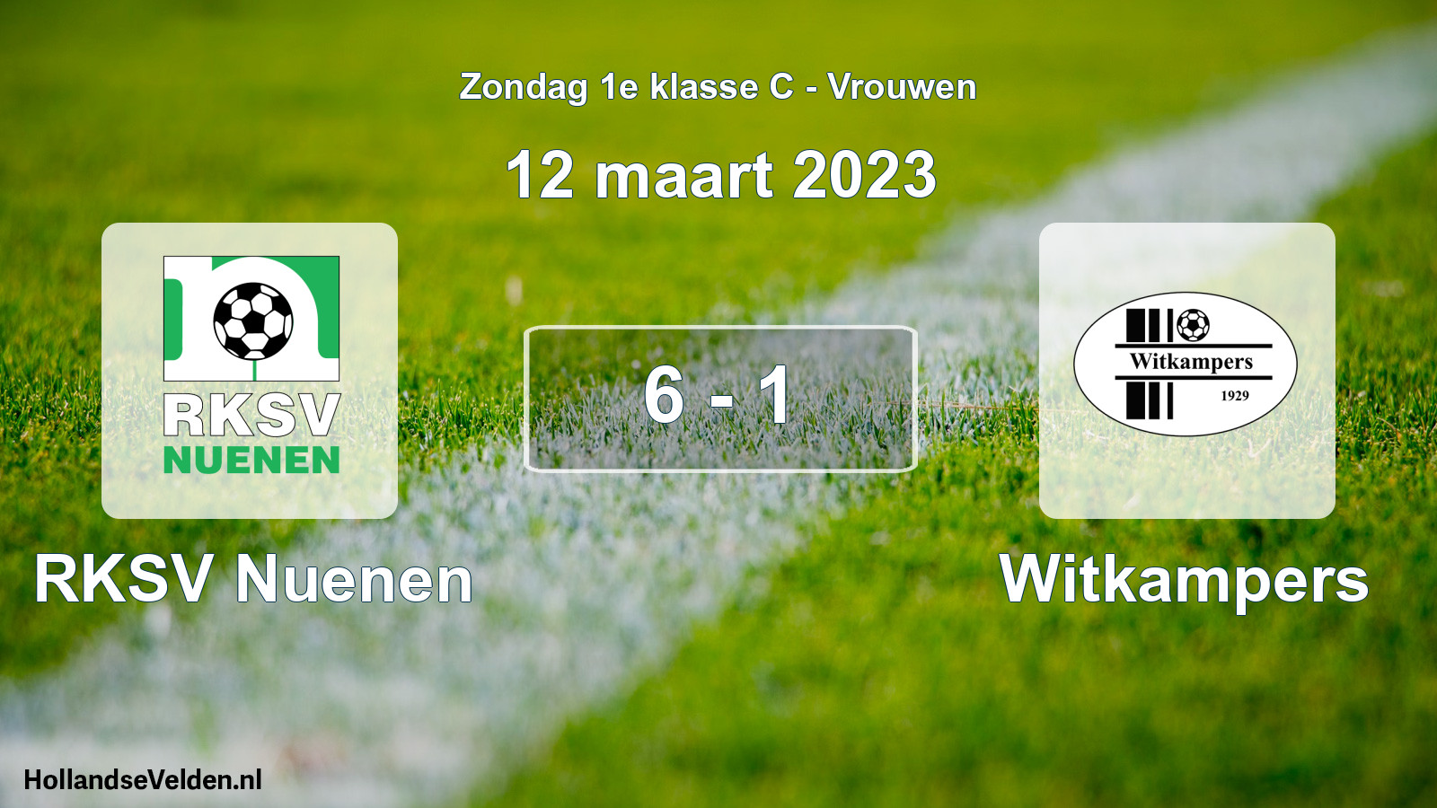 Total number of matches played: RKSV Nuenen - Witkampers 6 - 1 (12 March 2023)