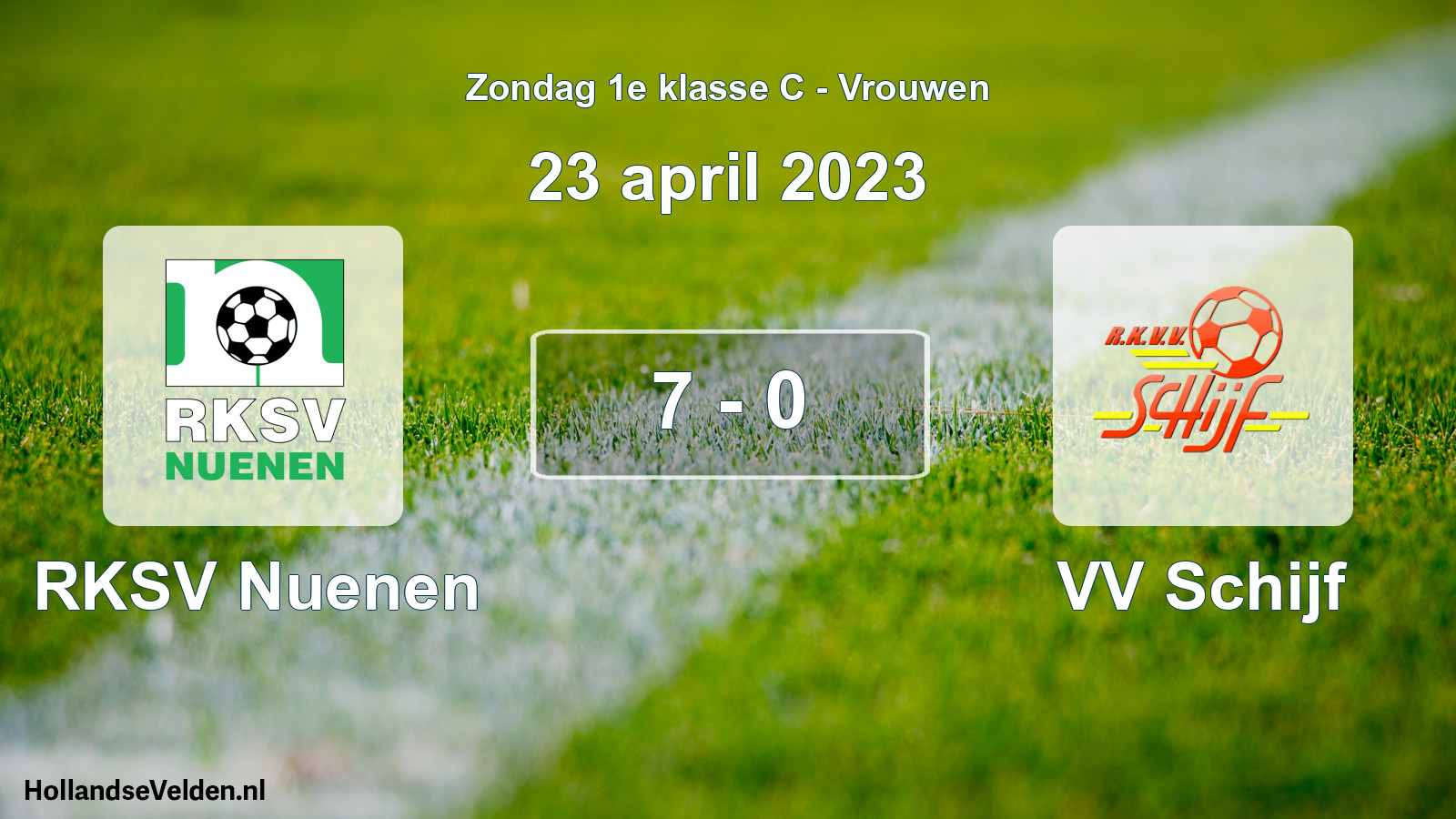 Total number of matches played: RKSV Nuenen - VV Schijf 7 - 0 (23 April 2023)