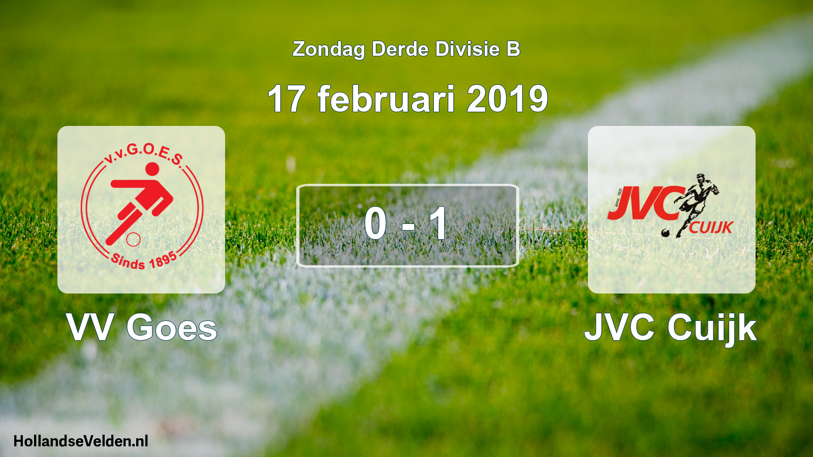 Total number of matches played: VV Goes - JVC Cuijk 0 - 1 (17 February 2019)