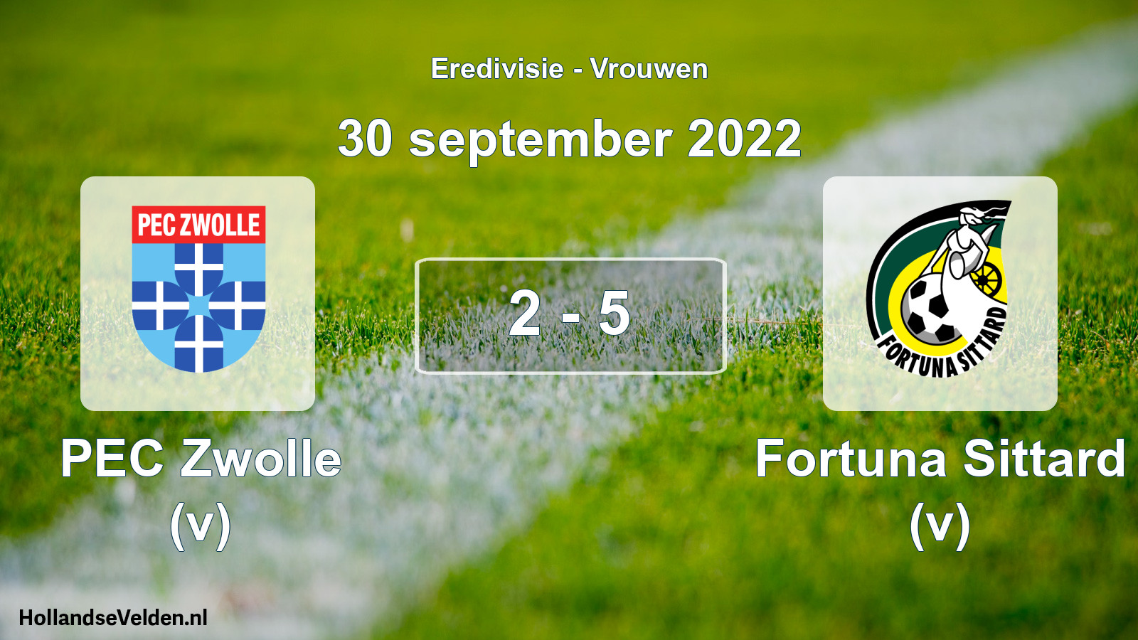 Total number of matches played: PEC Zwolle (v) - Fortuna Sittard (v) 2 - 5 (30 September 2022)