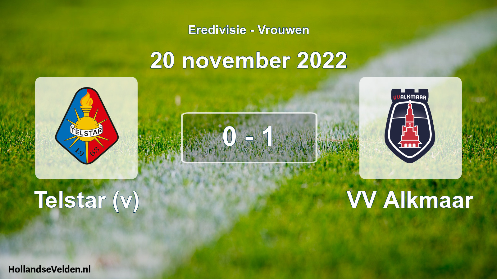 Total number of matches played: Telstar (v) - VV Alkmaar 0 - 1 (20 November 2022)