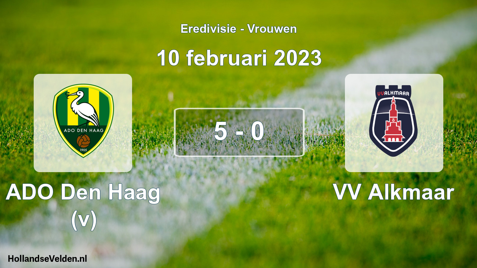 Total number of matches played: ADO Den Haag (v) - VV Alkmaar 5 - 0 (10 February 2023)