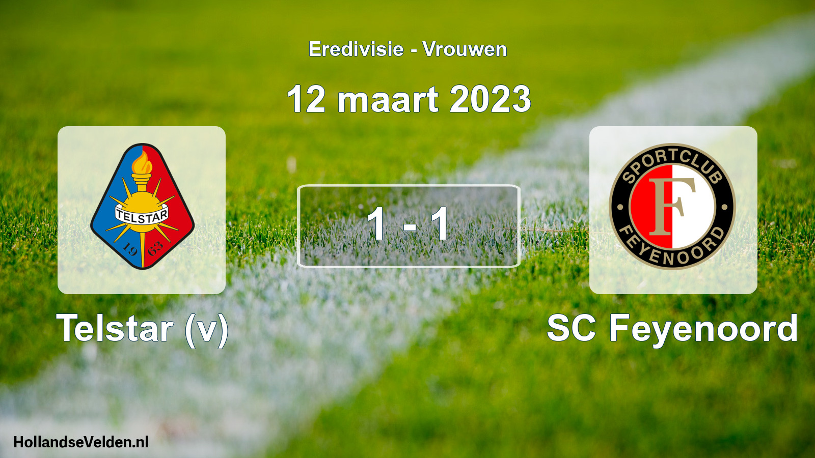 Total number of matches played: Telstar (v) - SC Feyenoord 1 - 1 (12 March 2023)