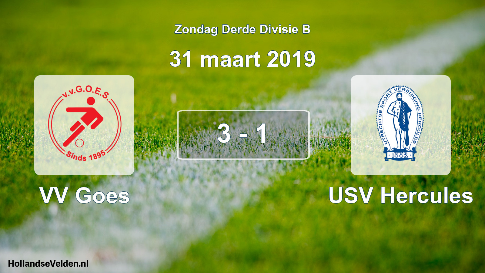 Total number of matches played: VV Goes - USV Hercules 3 - 1 (31 March 2019)