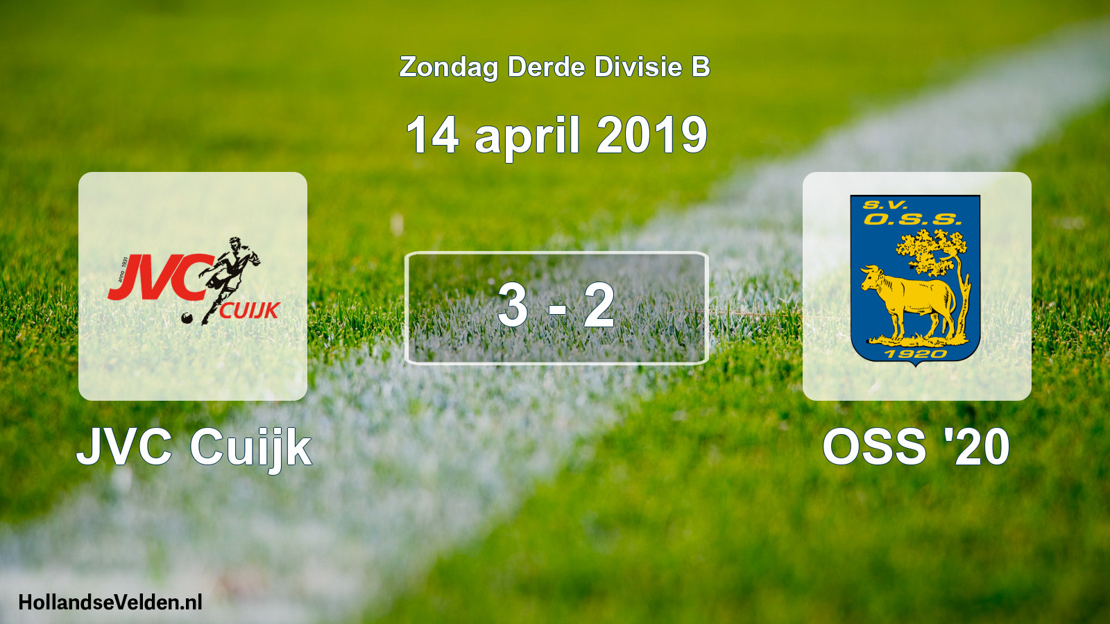 Total number of matches played: JVC Cuijk - OSS '20 3 - 2 (14 April 2019)