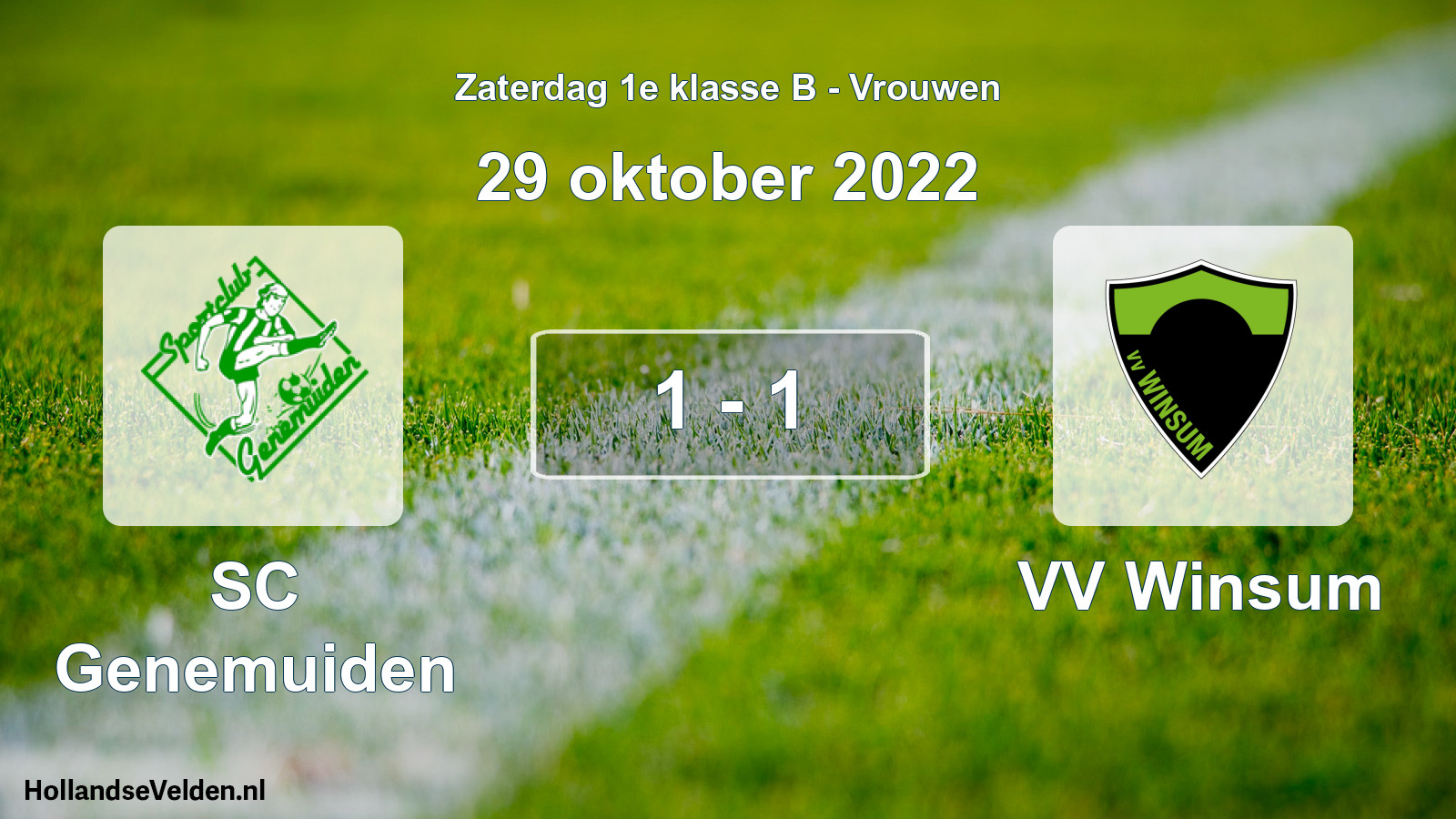 Total number of matches played: SC Genemuiden - VV Winsum 1 - 1 (29 October 2022)