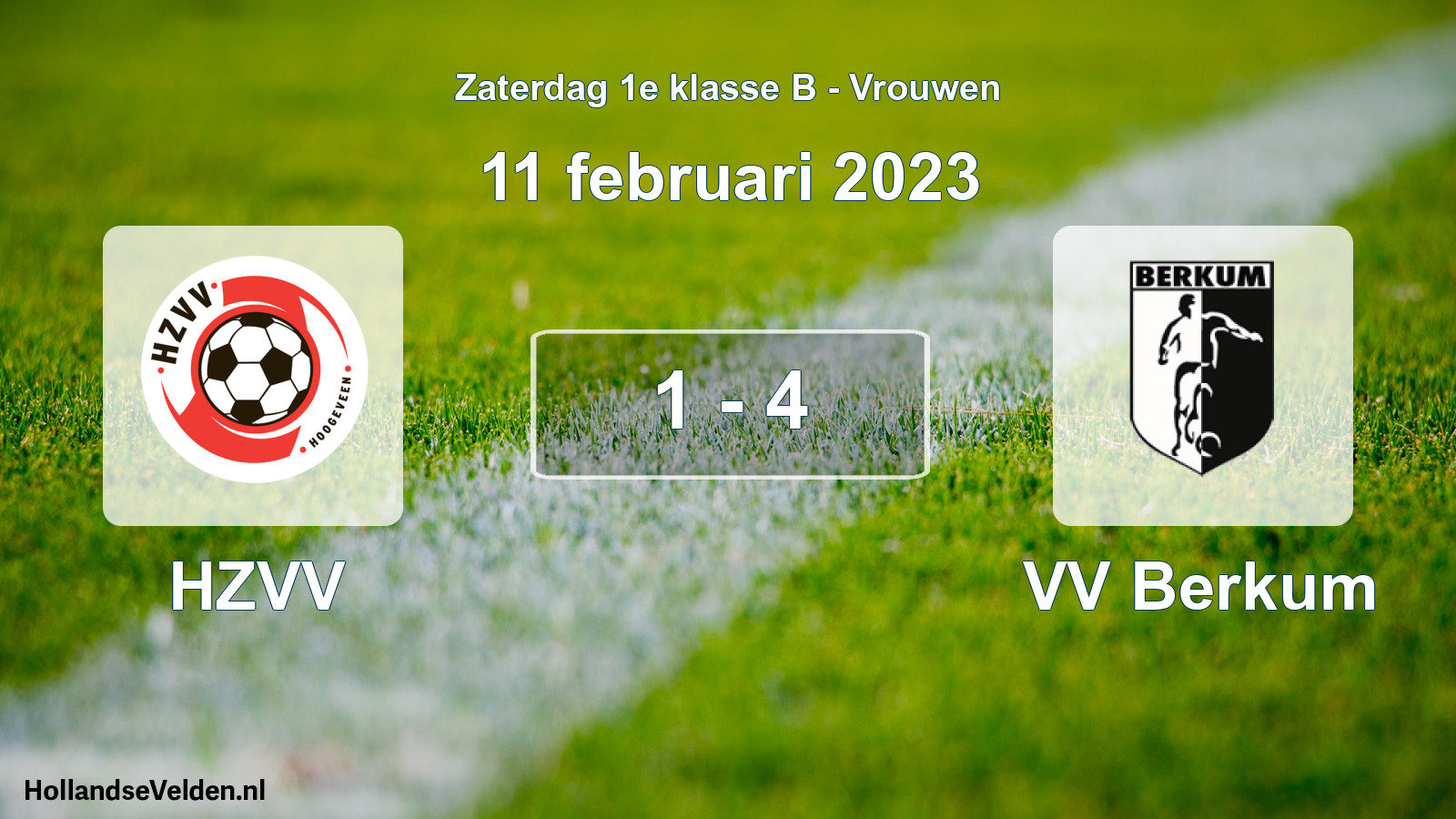 Total number of matches played: HZVV - VV Berkum 1 - 4 (11 February 2023)