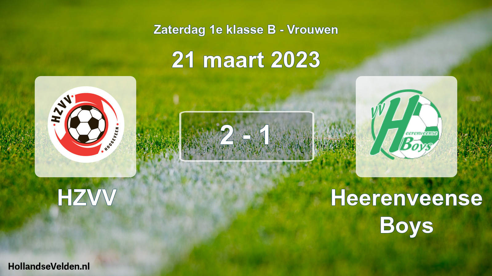 Total number of matches played: HZVV - Heerenveense Boys 2 - 1 (21 March 2023)