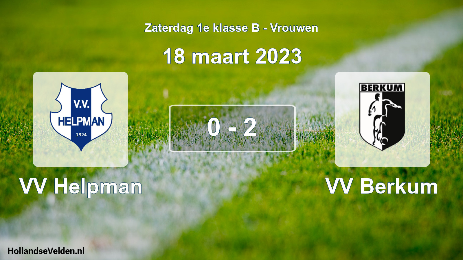 Total number of matches played: VV Helpman - VV Berkum 0 - 2 (18 March 2023)