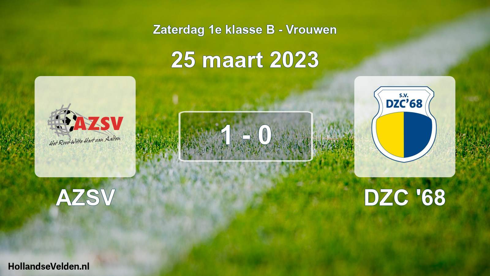 Total number of matches played: AZSV - DZC '68 1 - 0 (25 March 2023)