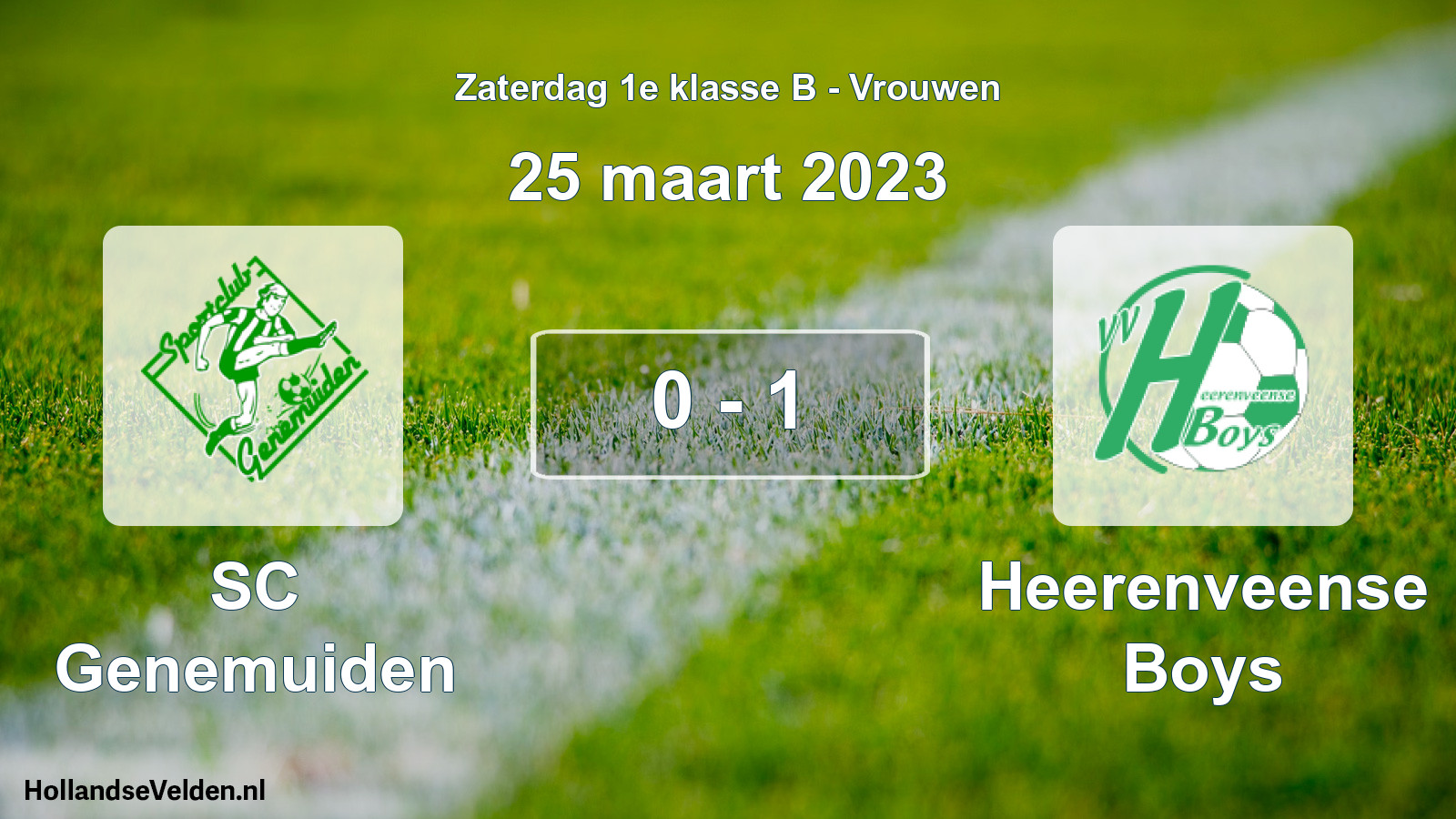 Total number of matches played: SC Genemuiden - Heerenveense Boys 0 - 1 (25 March 2023)