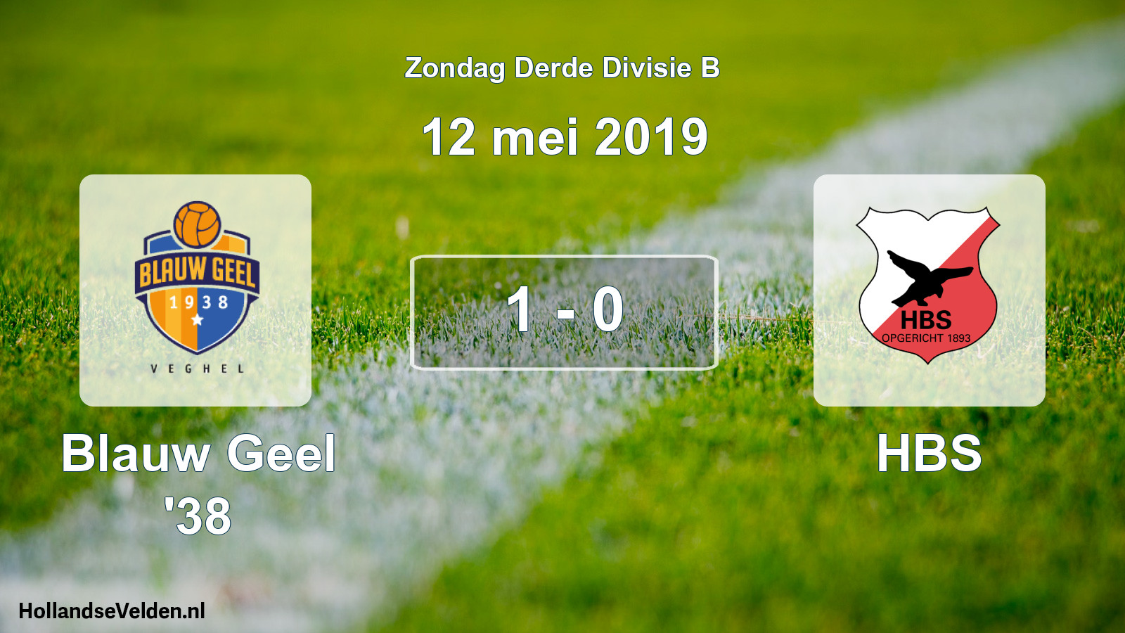 Total number of matches played: Blauw Geel '38 - HBS 1 - 0 (12 May 2019)