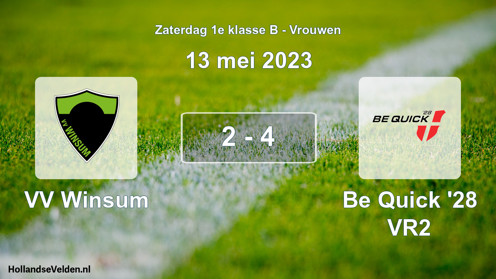Total number of matches played: VV Winsum - Be Quick '28 VR2 2 - 4 (13 May 2023)