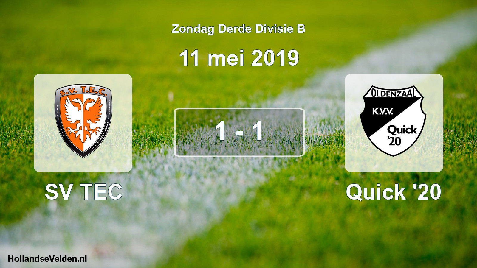 Total number of matches played: SV TEC - Quick '20 1 - 1 (11 May 2019)