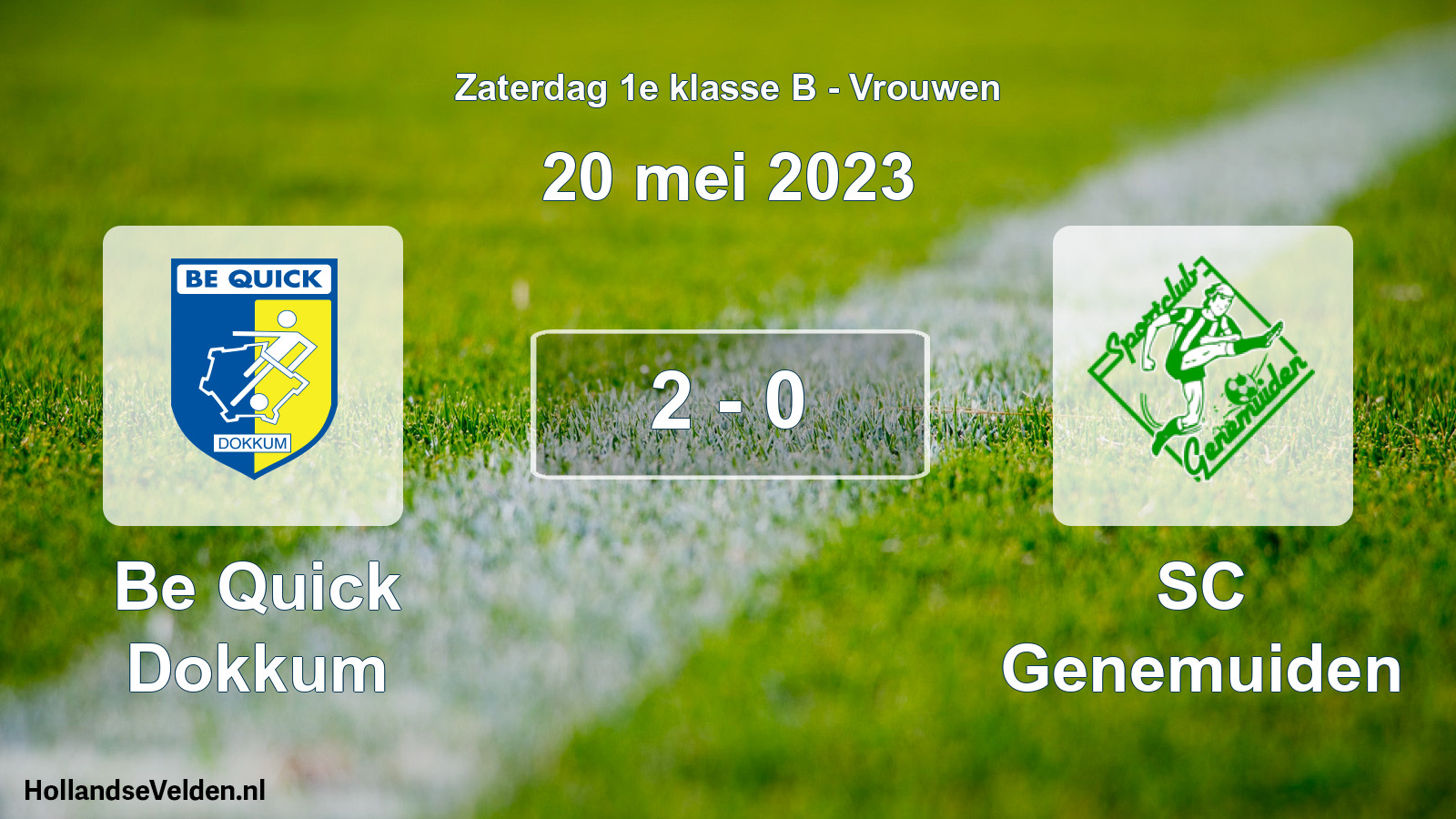 Total number of matches played: Be Quick Dokkum - SC Genemuiden 2 - 0 (20 May 2023)