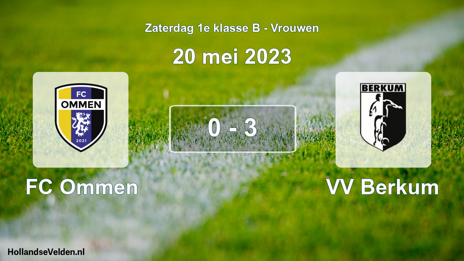 Total number of matches played: FC Ommen - VV Berkum 0 - 3 (20 May 2023)