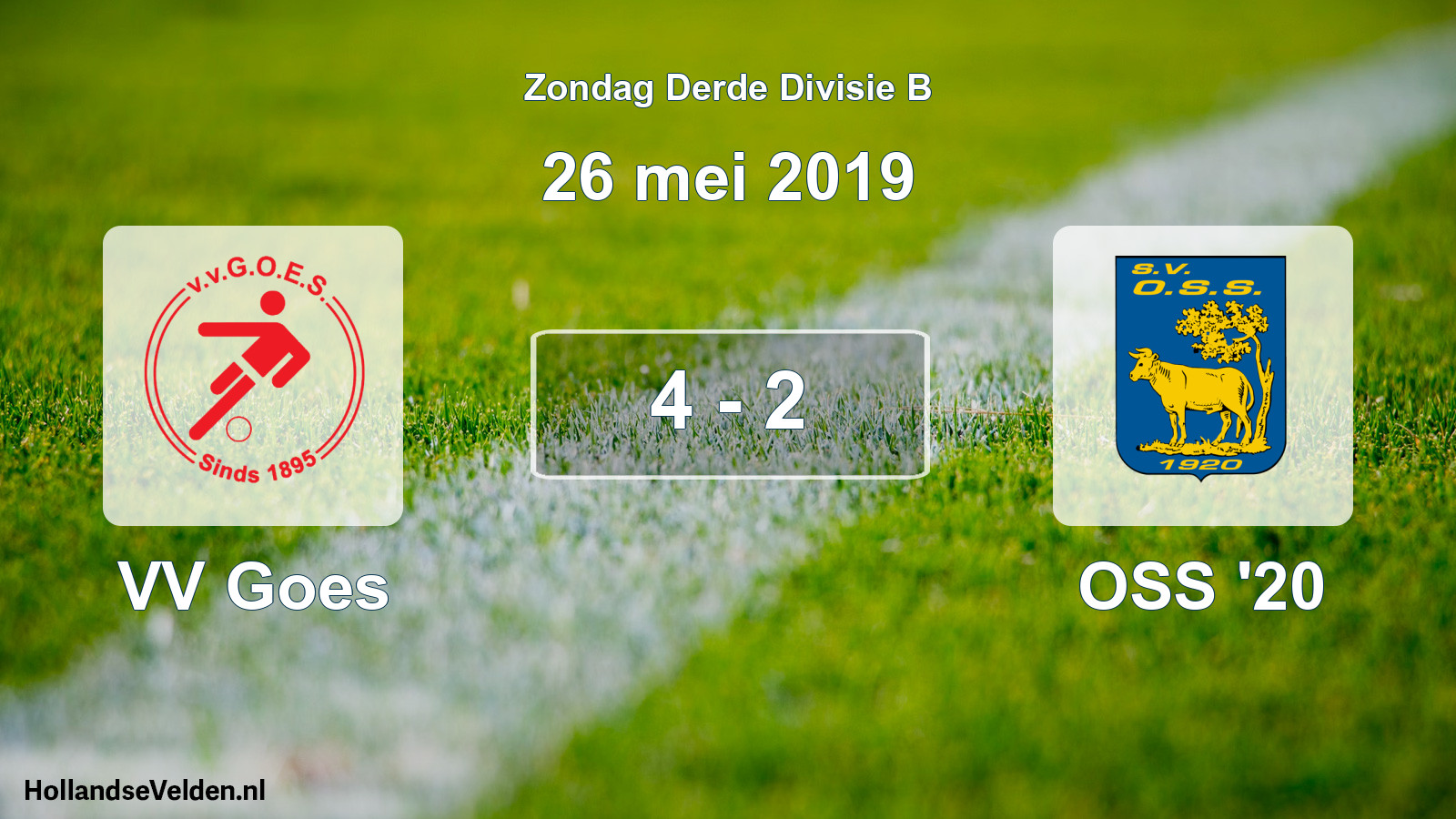 Total number of matches played: VV Goes - OSS '20 4 - 2 (26 May 2019)
