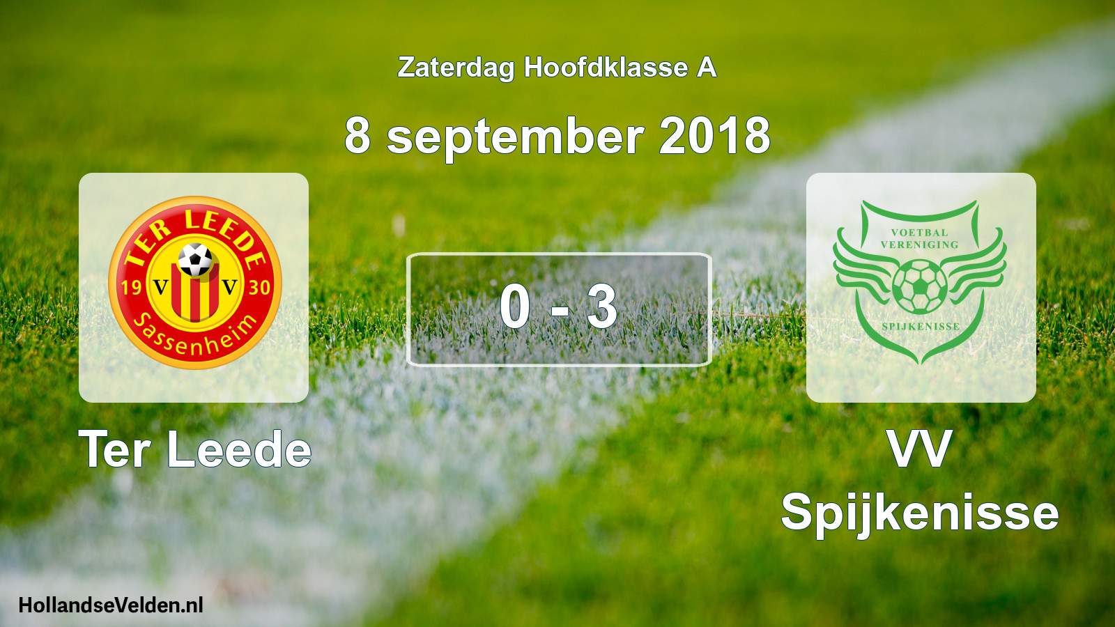 Total number of matches played: Ter Leede - VV Spijkenisse 0 - 3 (8 September 2018)