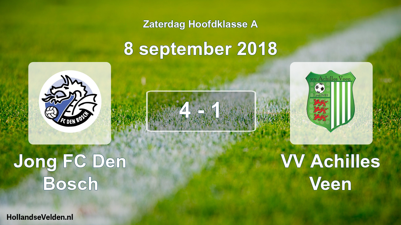 Total number of matches played: Jong FC Den Bosch - VV Achilles Veen 4 - 1 (8 September 2018)