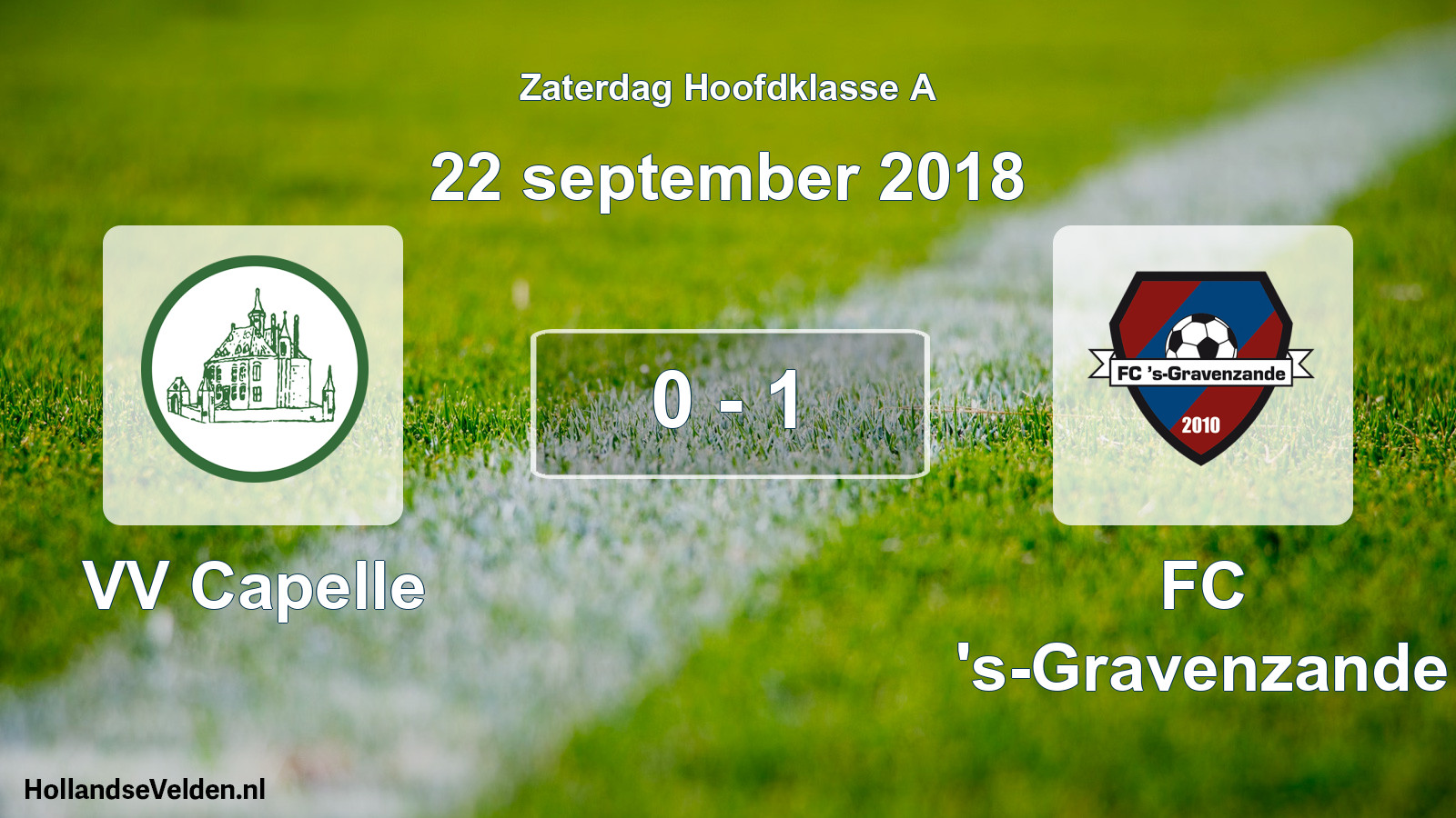 Total number of matches played: VV Capelle - FC 's-Gravenzande 0 - 1 (22 September 2018)