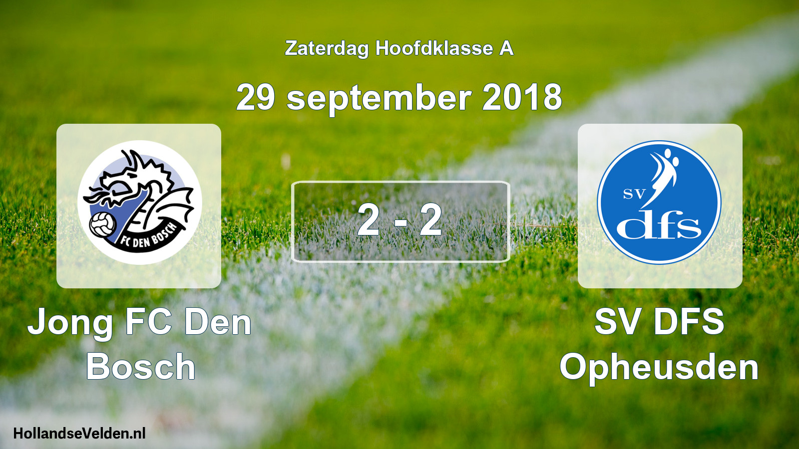 Total number of matches played: Jong FC Den Bosch - SV DFS Opheusden 2 - 2 (29 September 2018)