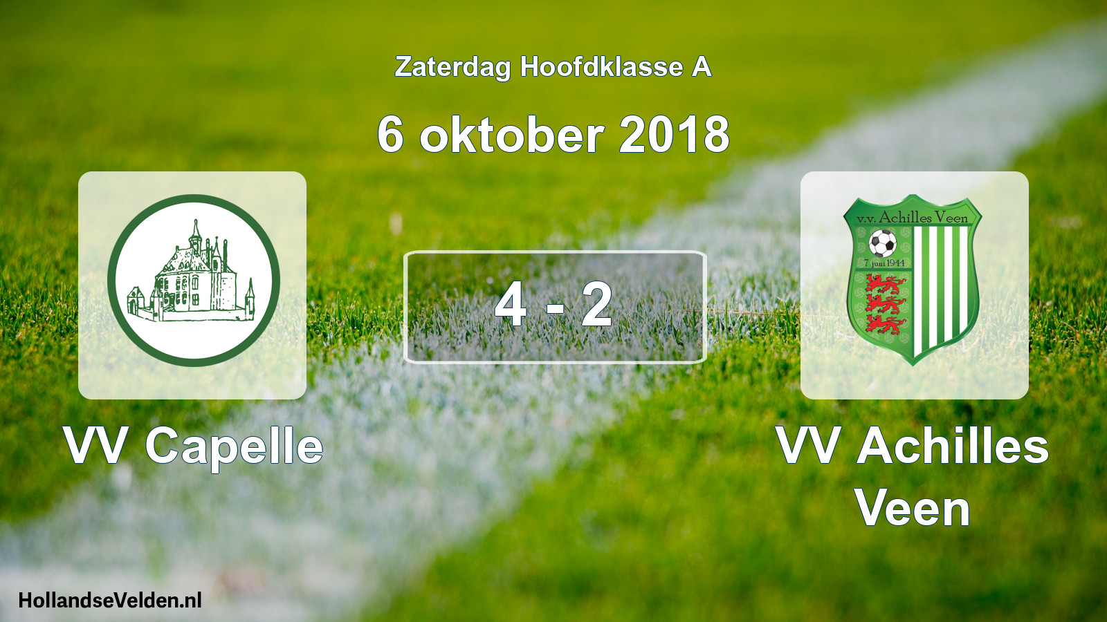 Total number of matches played: VV Capelle - VV Achilles Veen 4 - 2 (6 October 2018)