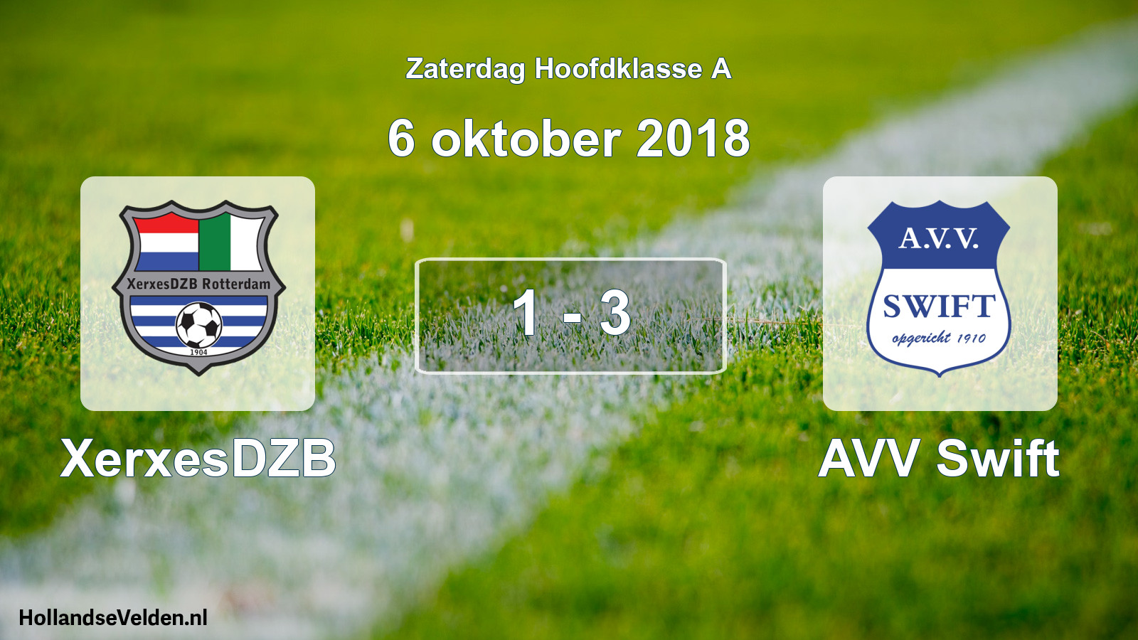 Total number of matches played: XerxesDZB - AVV Swift 1 - 3 (6 October 2018)